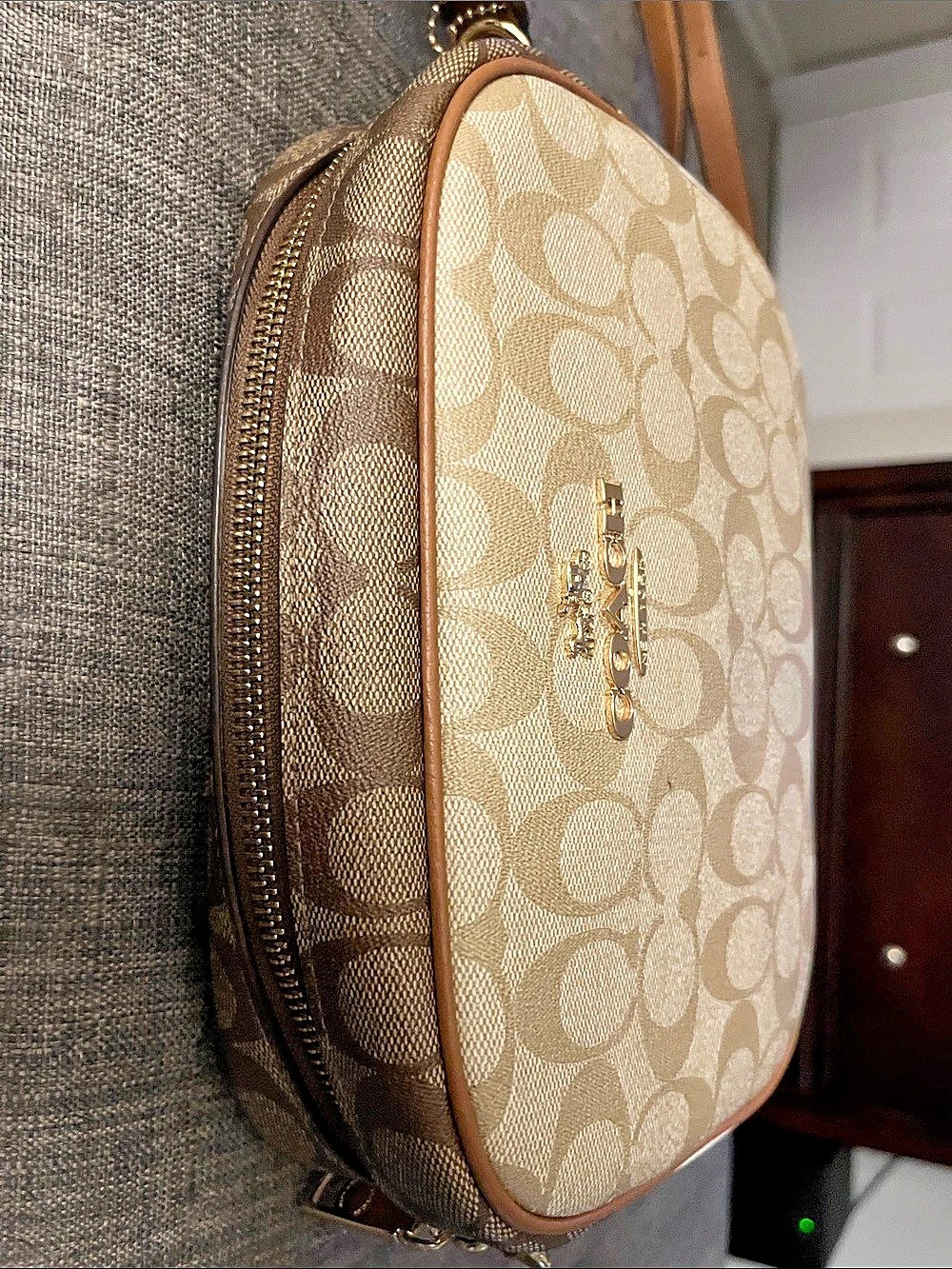 Coach Mini Jamie Camera Bag in Signature Canvas Brown & Cream - Picture 4 of 10